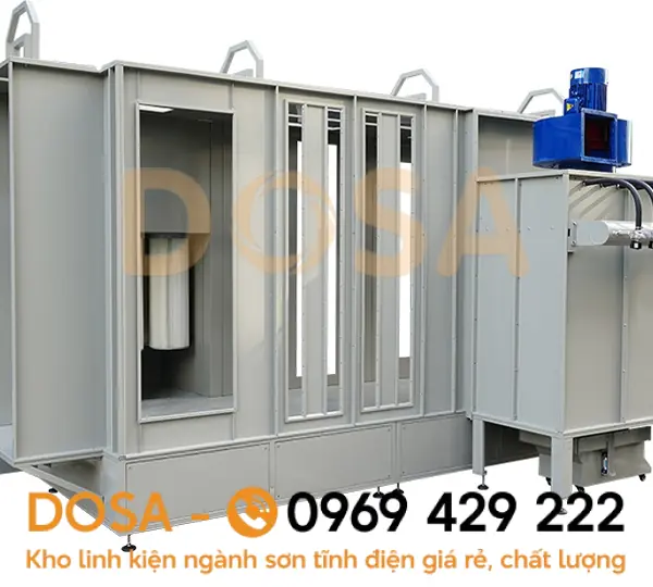 Buồng phun sơn tĩnh điện tự động trong dây chuyền
