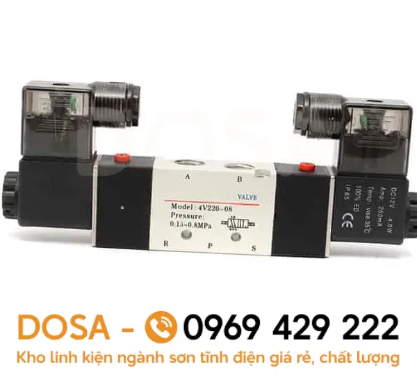 Van điện từ Airtac 4V220-08 chính hãng, giá rẻ nhất hiện nay
