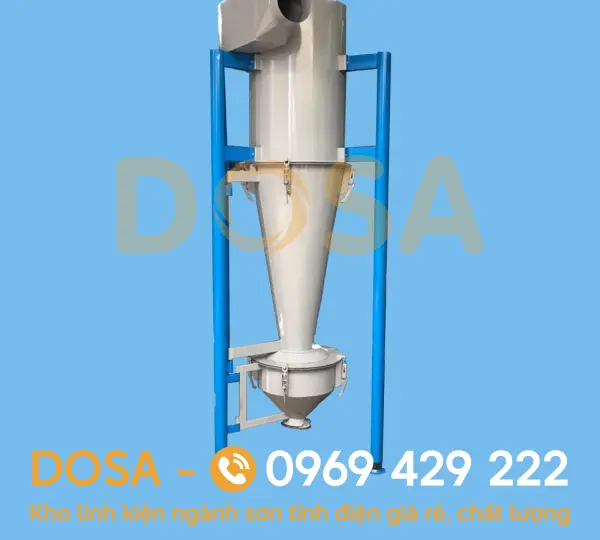 Powder coating recovery cyclone