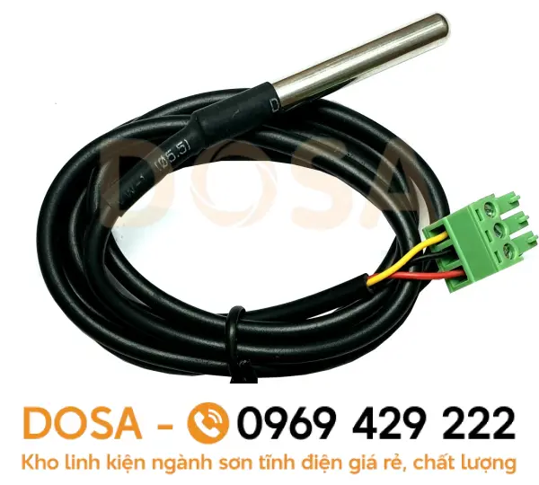 Cảm biến nhiệt độ DS18B20 dây chống nước, chất lượng, giá rẻ