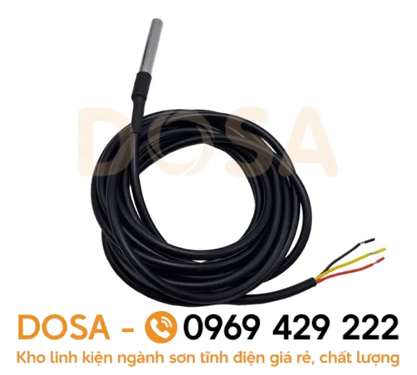Cảm biến nhiệt độ DS18B20 dây chống nước, chất lượng, giá rẻ