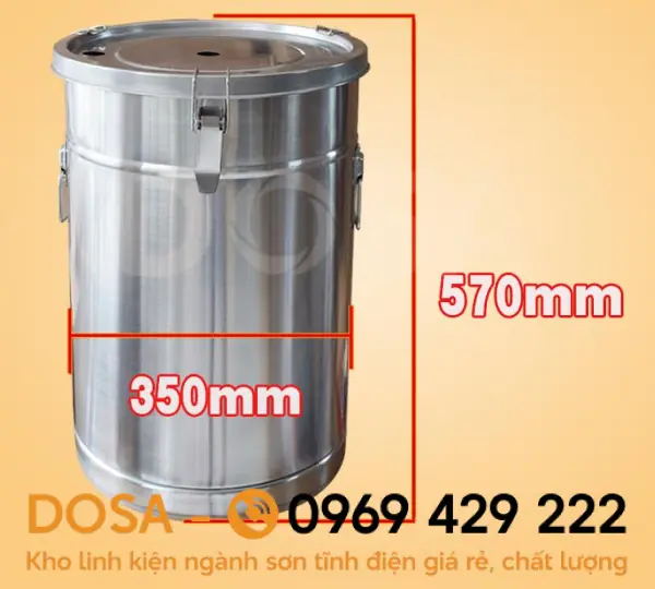 Thùng đựng bột sơn tĩnh điện KCI bằng inox siêu bền giá rẻ