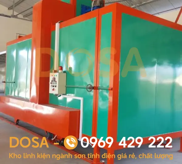 Buồng sấy sơn tĩnh điện trong hệ thống sơn bột