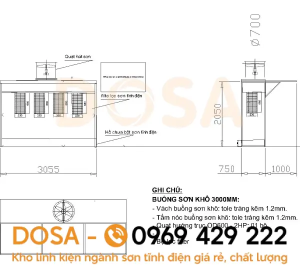 Dịch vụ tư vấn lắp đặt lò sơn thủ công chuyên nghiệp tại DoSa